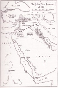 carte ligne Sykes Picot 1916 001